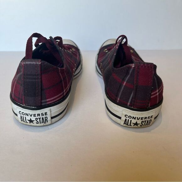 Converse Women's Lo Top Sneaker Red & Black Plaid size 8 All Star - Picture 5 of 8